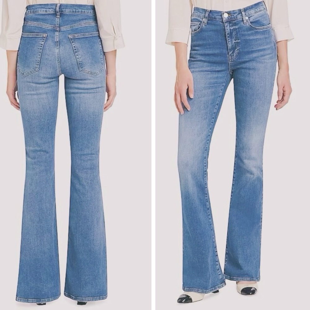 FRAME Denim Le High Flare Light Blue Wide Leg Jeans